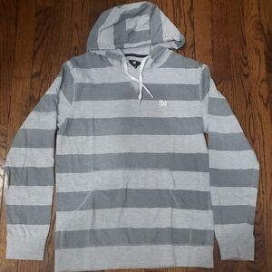 Men's Gray Striped Hoodie